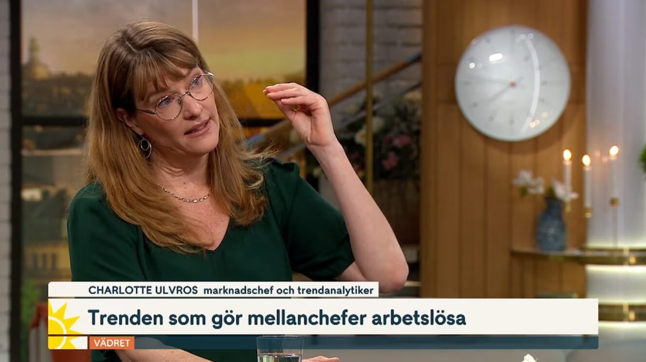 Charlotte Ulvros, marknadschef och trendanalytiker på TNG, berättar om trenden unbossing på Nyhetsmorgon i TV4